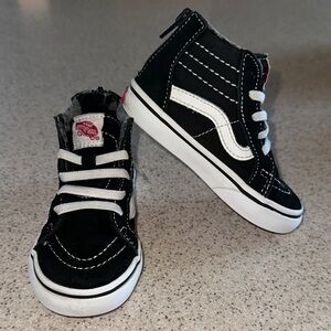 VANS Old Skool Black and White High-Top Sneakers Toddler size 6.5